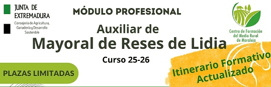 Abierto el plazo para inscribirse en el Módulo Profesional Auxiliar de Mayoral de Reses de Lidia en el CFMR de Moraleja, único centro del país en impartirlo