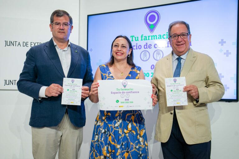 La Junta y los colegios farmacéuticos impulsan una red de puntos violeta para apoyar a las víctimas de violencia de género en oficinas de farmacia