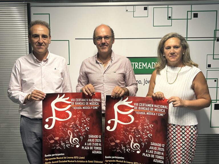 La Junta de Extremadura respalda el VIII Certamen Nacional de Bandas de Música ‘Azuaga, Música y Cine’
