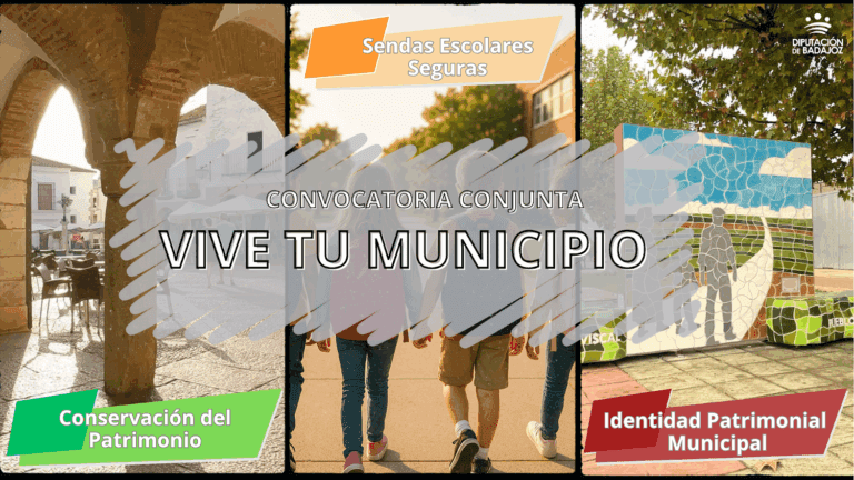 La Diputación de Badajoz presenta por primera vez la convocatoria conjunta ‘Vive tu municipio’ para proyectos de identidad patrimonial, sendas escolares seguras y conservación del patrimonio