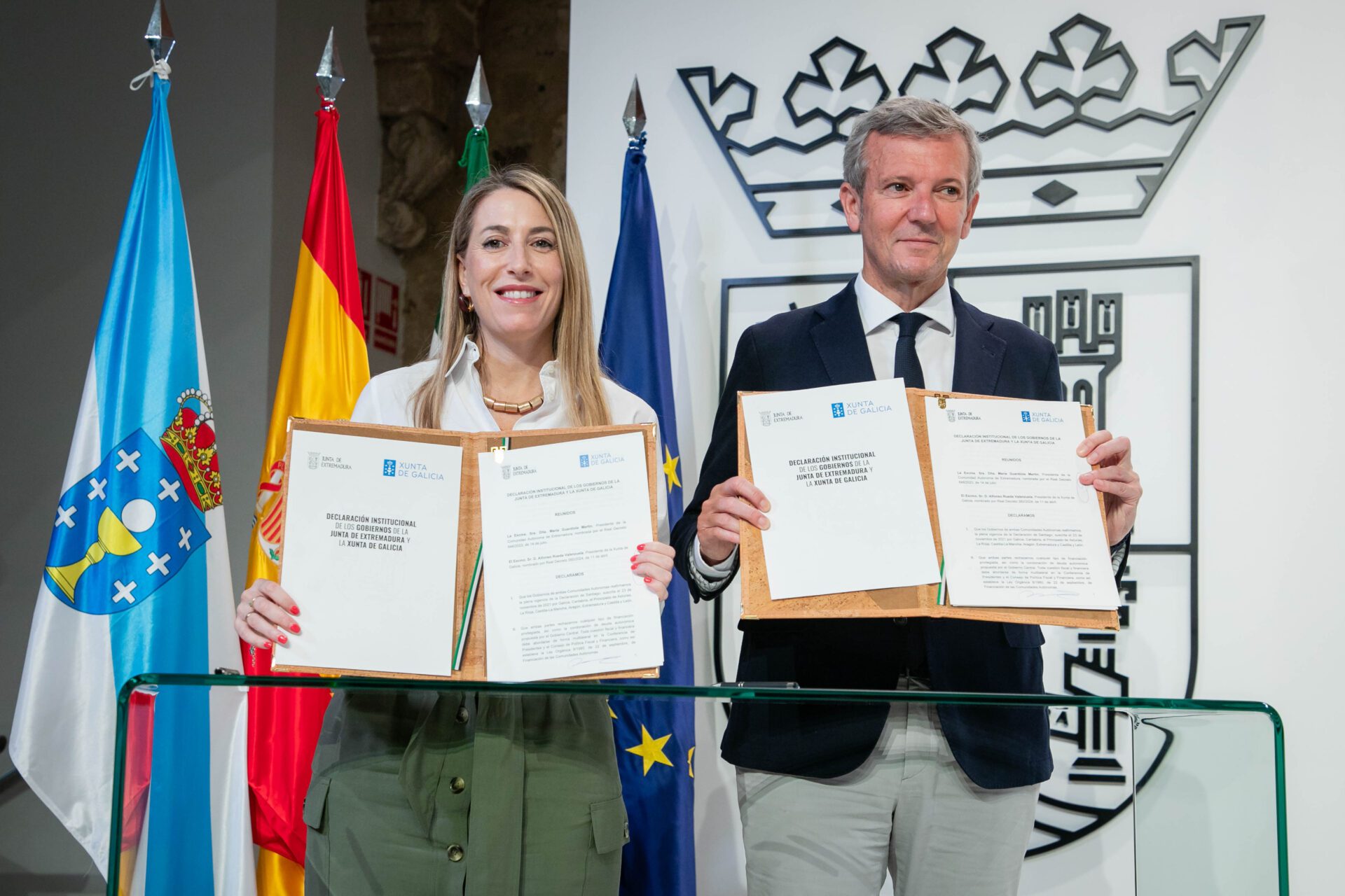 María Guardiola y Alfonso Rueda reivindican una financiación justa e infraestructuras que vertebren el territorio