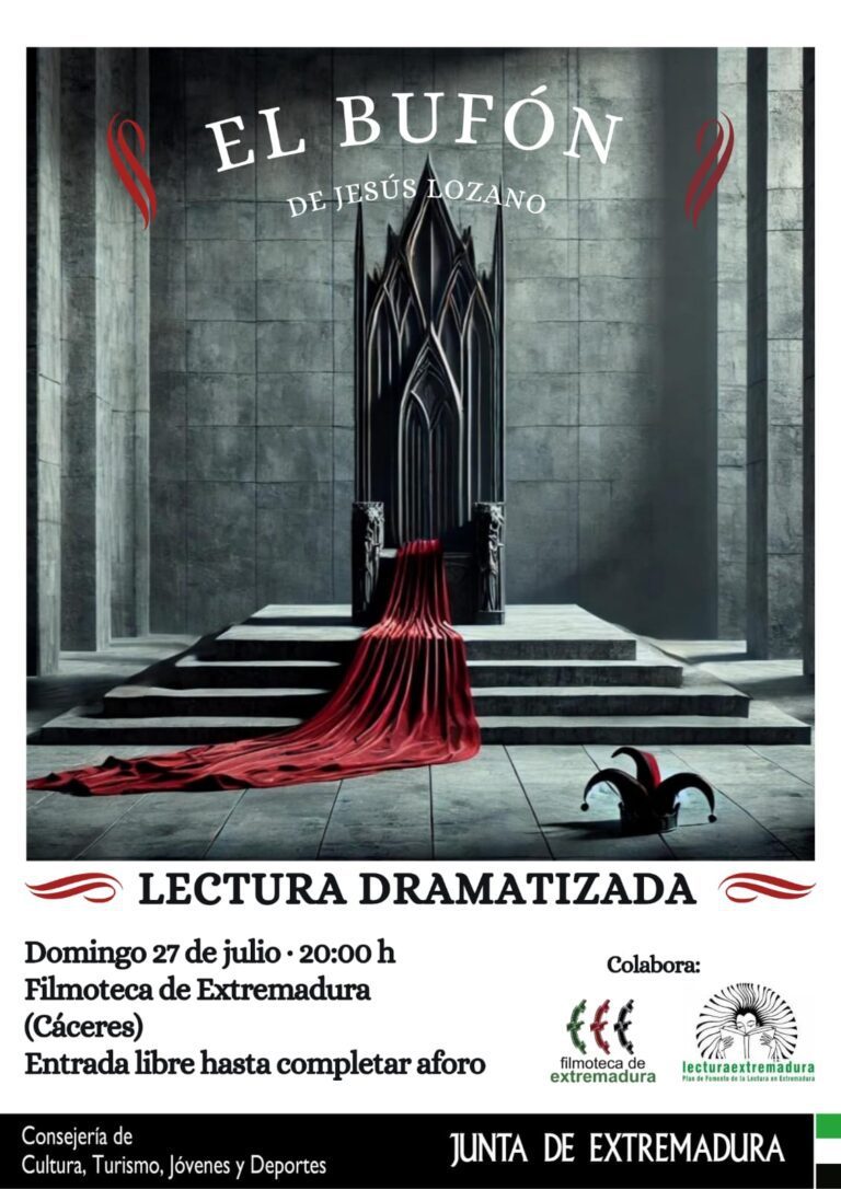 El Plan de Fomento de la Lectura realizará una lectura dramatizada de ‘El bufón’ en la Filmoteca de Extremadura