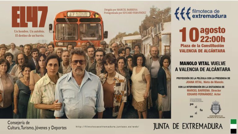Manolo Vital regresa a Valencia de Alcántara con ‘El 47’ de la mano de la Filmoteca de Extremadura