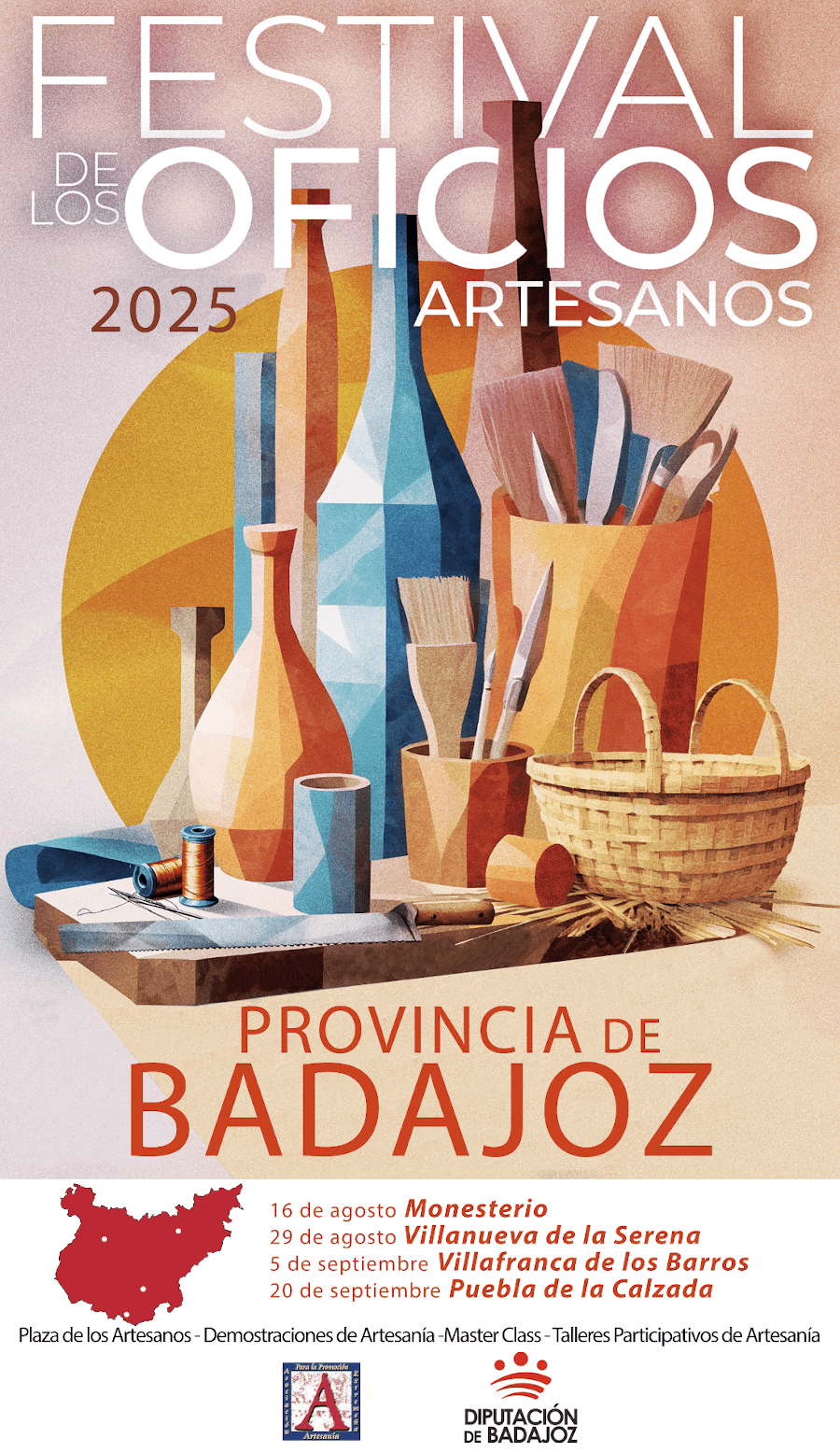 La Diputación de Badajoz presenta el Primer Festival de los Oficios Artesanos de la provincia