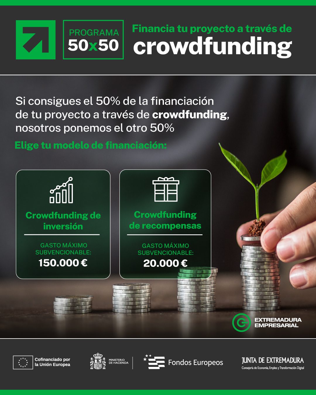 La Junta de Extremadura impulsa la financiación alternativa para pymes mediante una nueva línea de ayudas basada en crowdfunding, con una inversión de 300.000 euros
