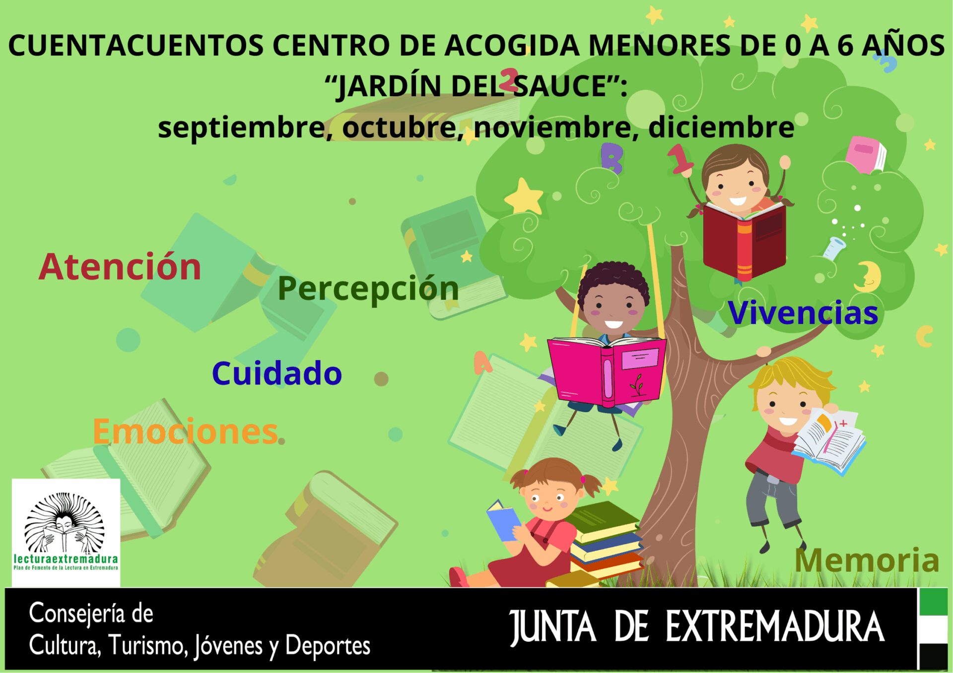 La Junta de Extremadura impulsa un ciclo de cuentacuentos para menores en el Centro de Acogida ‘Jardín del Sauce’