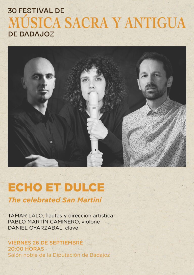La formación Echo et Dulce sustituirá a Euskal Barrok Ensemble en la clausura del XXX Festival de Música Sacra y Antigua el 26 de septiembre