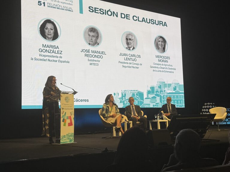 La Junta reafirma su defensa de la energía nuclear y del mantenimiento de la Central de Almaraz en la clausura de la reunión anual de la Sociedad Nuclear
