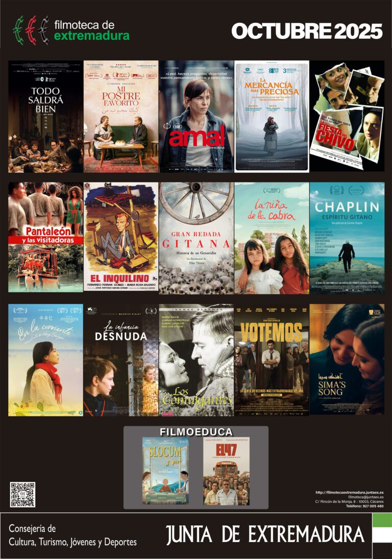 La Filmoteca de Extremadura programa diecisiete películas para octubre