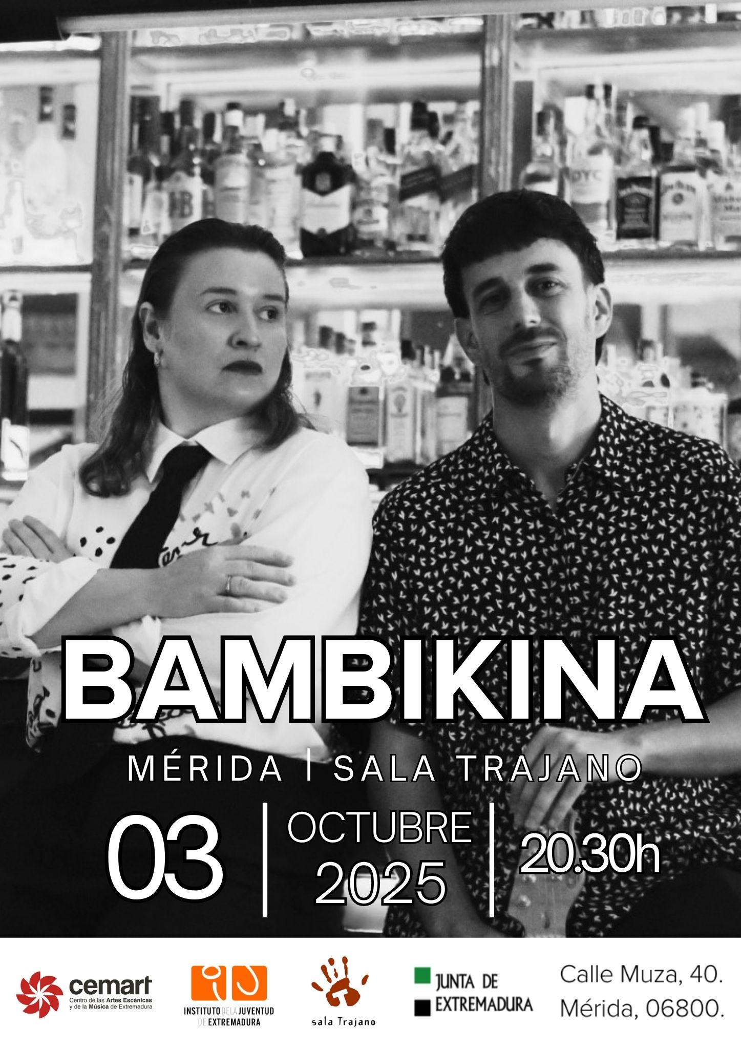 La música de Bambikina y una obra de teatro inmersivo de El Desván protagonizan la programación de este fin de semana en la Sala Trajano