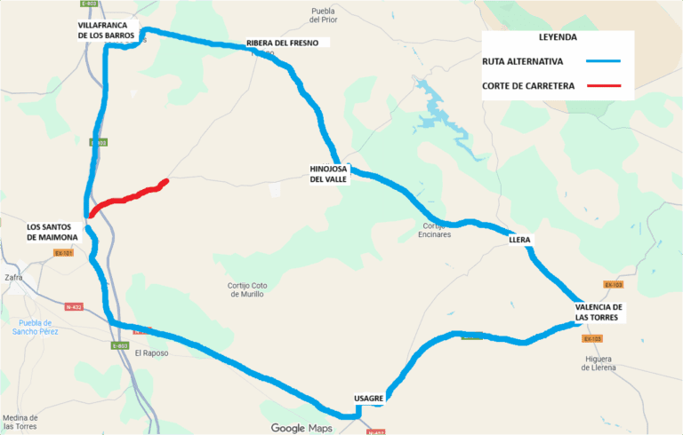 Corte de tráfico en la Carretera Provincial BA-131 por trabajos de mejora