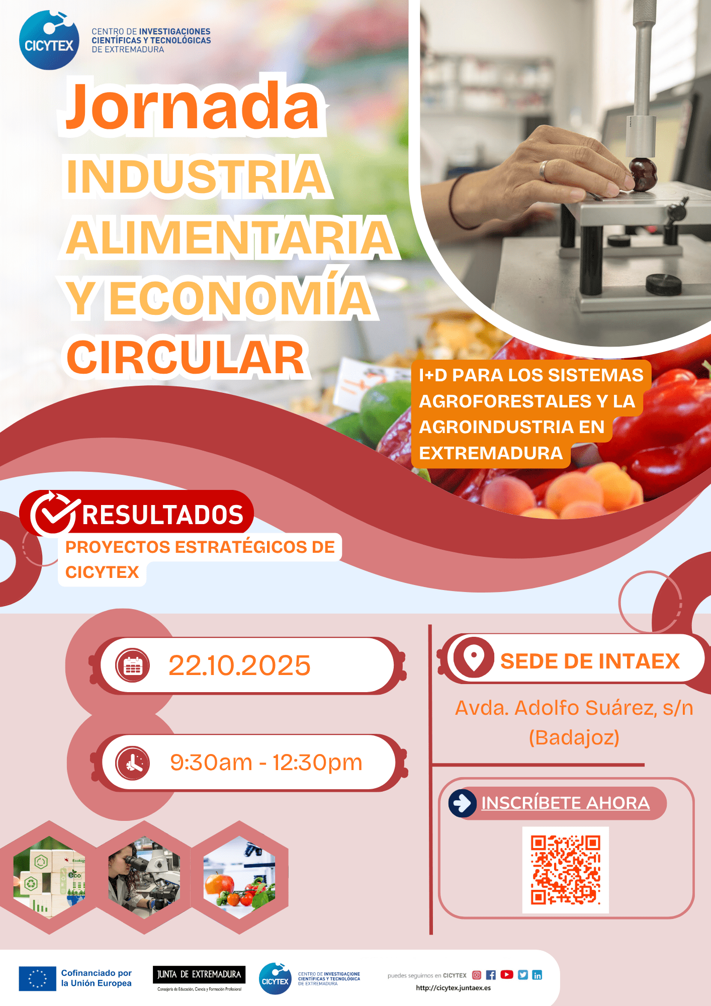 CICYTEX presenta resultados de proyectos de I+D para mejorar procesos en la industria alimentaria