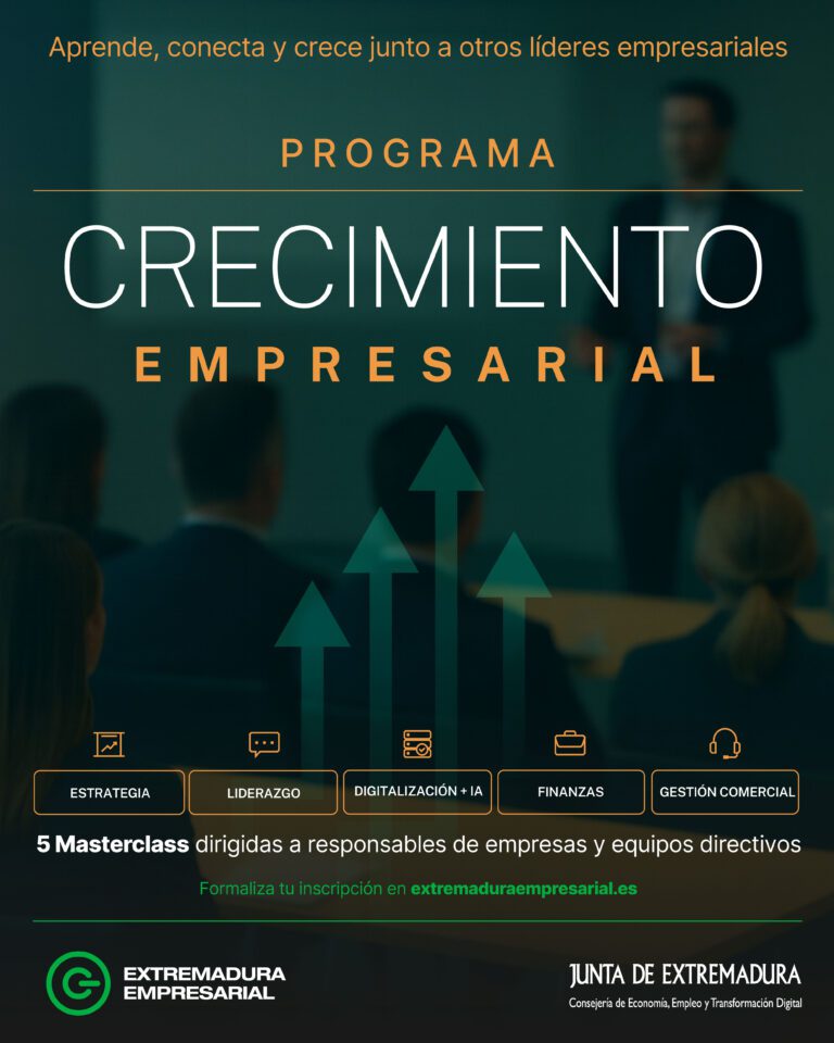 La Junta lanza el Programa de Crecimiento Empresarial para impulsar la profesionalización y el liderazgo en pymes