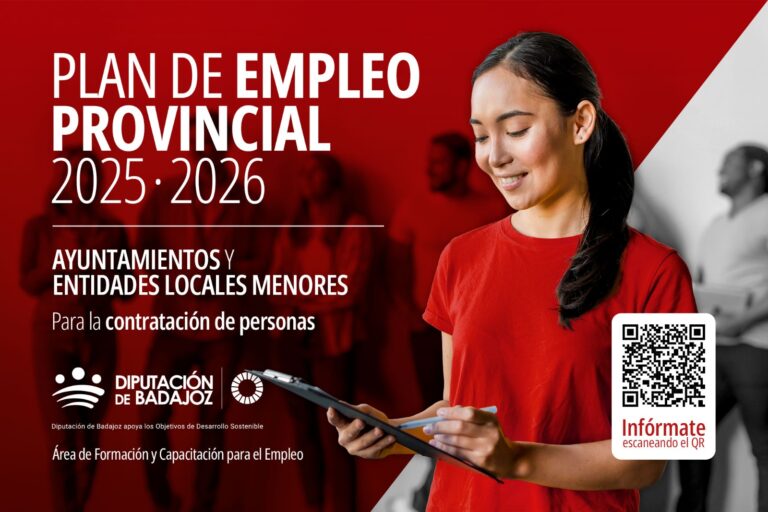 La Diputación de Badajoz publica la resolución del Plan de Empleo Provincial para el año 2026