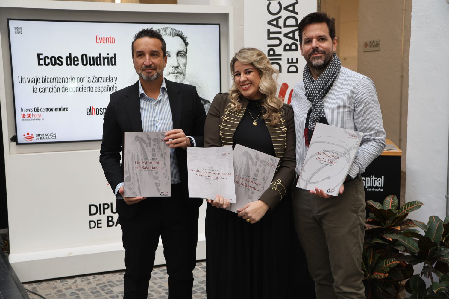 Los ‘Ecos de Oudrid’ sonarán en los centros musicales de España gracias a la Diputación de Badajoz y la soprano Mar Morán