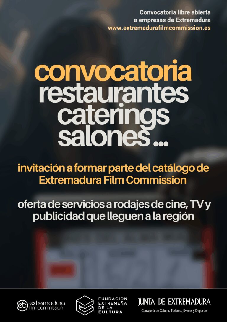 Extremadura Film Commission lanza una convocatoria para integrar al sector HORECA en los rodajes