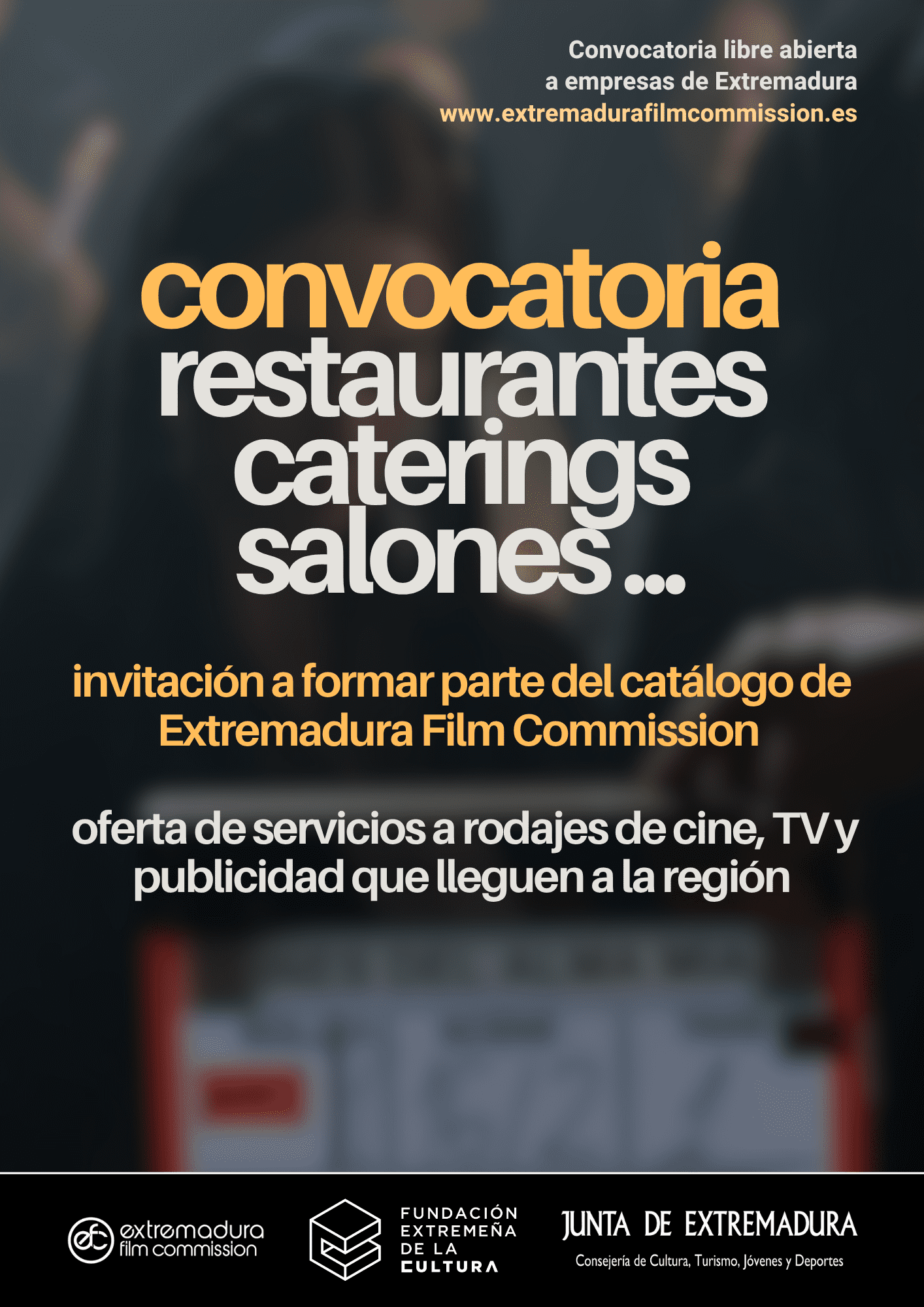 Extremadura Film Commission lanza una convocatoria para integrar al sector HORECA en los rodajes