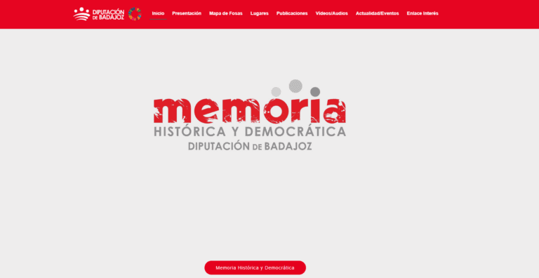 Diputación de Badajoz crea un espacio propio para la Memoria Histórica y Democrática en internet