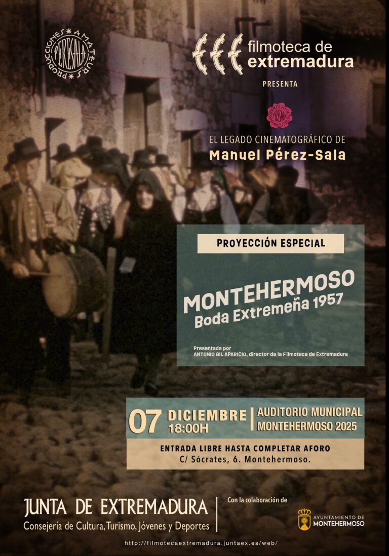La Filmoteca de Extremadura proyecta en Montehermoso la película histórica de Manuel Pérez-Sala rodada en la localidad
