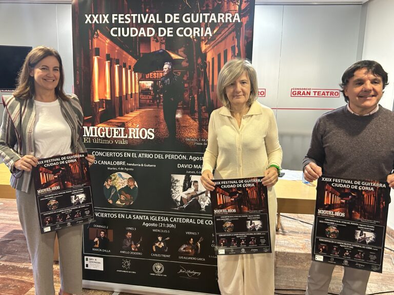 La Junta de Extremadura respalda el Festival Internacional de la Guitarra de Coria como motor cultural y turístico de Extremadura