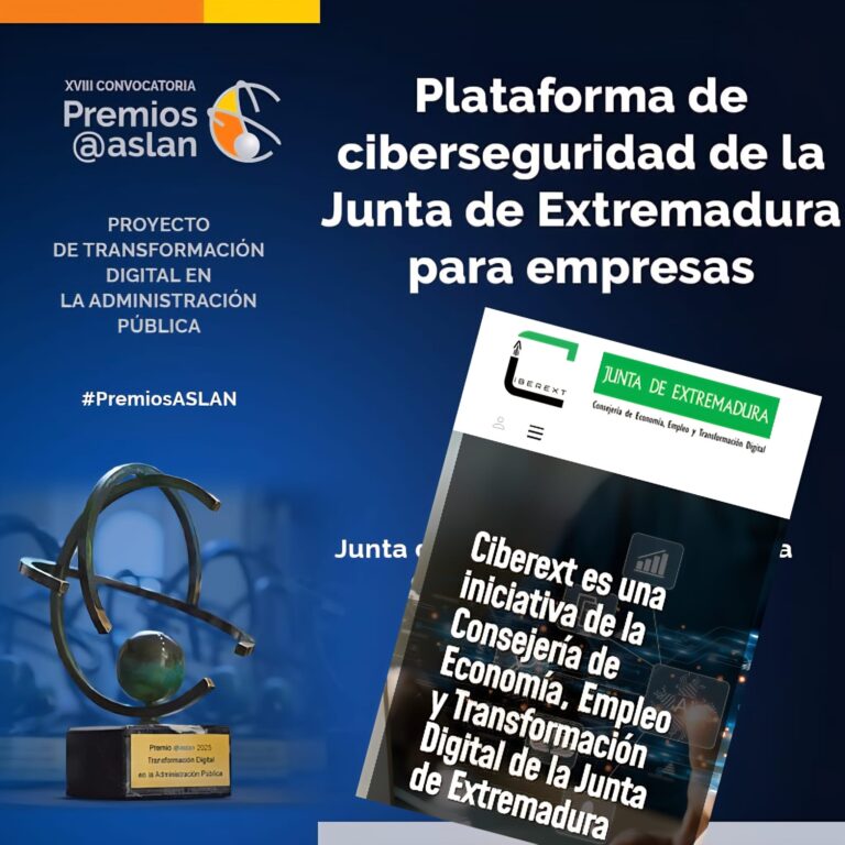 La plataforma CIBEREXT, seleccionada para participar en los Premios @aslan 2026