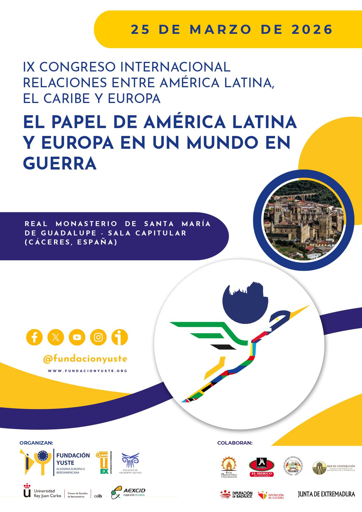 La Fundación Yuste oferta doce becas para jóvenes investigadores sobre Extremadura, América y Europa