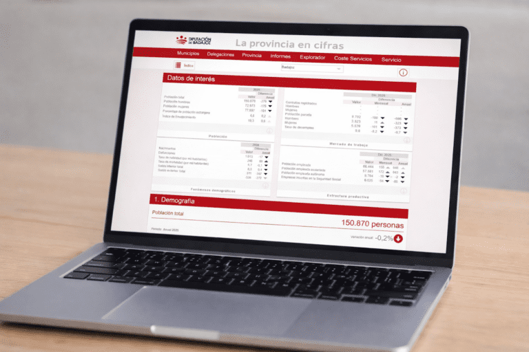 La web del Observatorio Socioeconómico de la Diputación (OSBA) aumentó su número de usuarios en un 84,4% en 2025