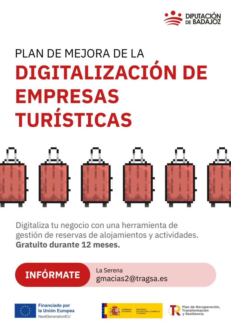 La Diputación de Badajoz pone en marcha un programa de apoyo a la digitalización de empresas turísticas