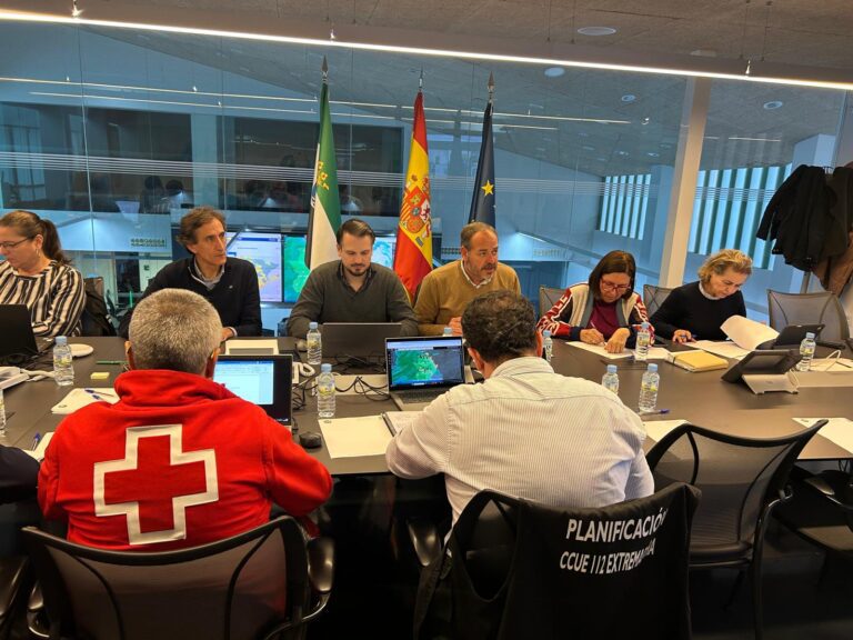 La Junta de Extremadura mantiene la situación operativa 1 de los planes PLATERCAEX e INUNCAEX ante las previsiones de la borrasca Marta en la región