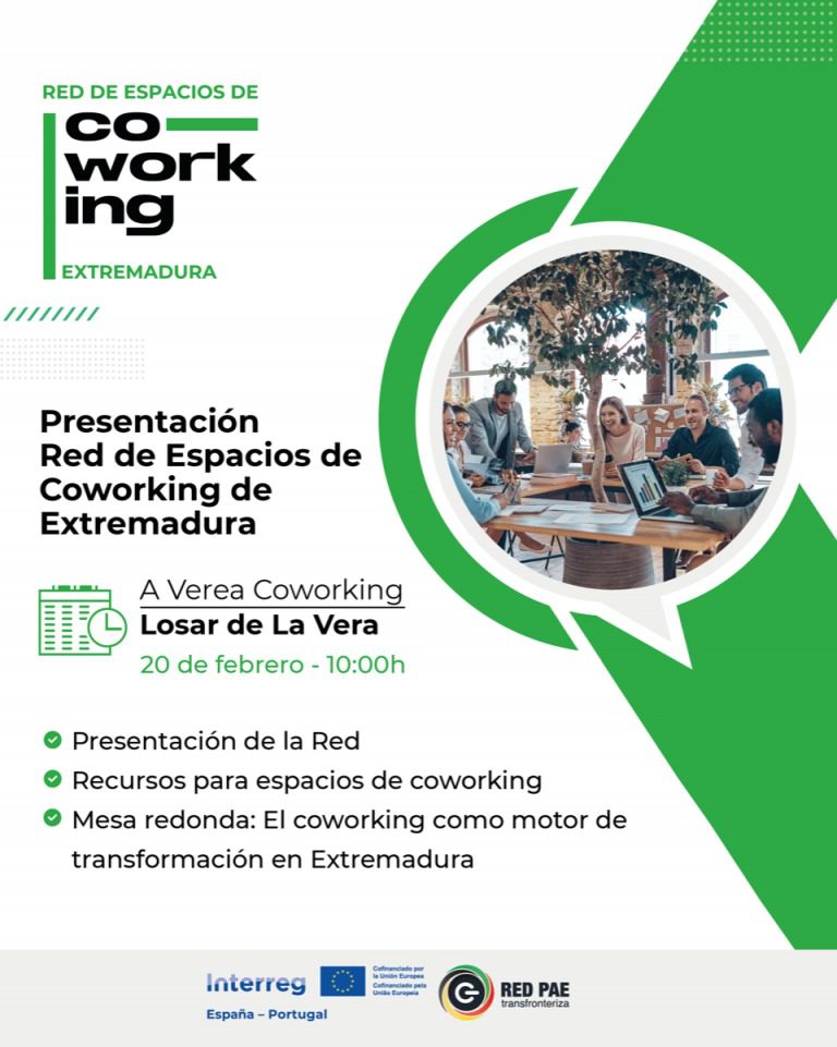 La Junta pone en marcha la Red de Espacios de Coworking para reforzar el emprendimiento y la cohesión territorial en Extremadura