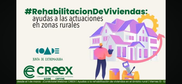 La Junta de Extremadura informa a la patronal empresarial de las ayudas a la rehabilitación de viviendas en municipios de hasta 10.000 habitantes