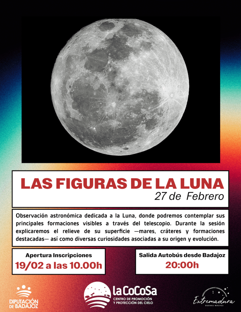 La Diputación de Badajoz dedicará su próxima observación astronómica en La Cocosa a descubrir ´Las figuras de la Luna´