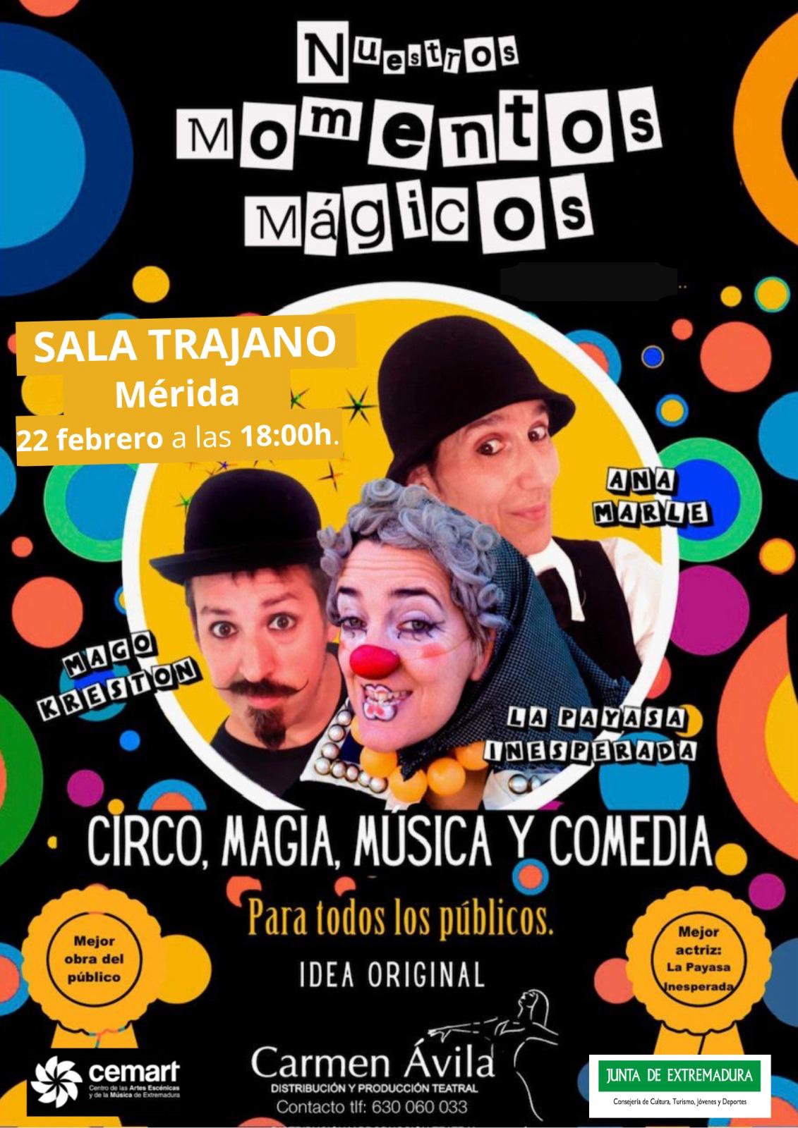 ‘Saturnos y Medeas’, espectáculo de teatro flamenco sobre violencia vicaria, y magia teatralizada con ‘Nuestros momentos mágicos’, propuestas de la Sala Trajano para el fin de semana