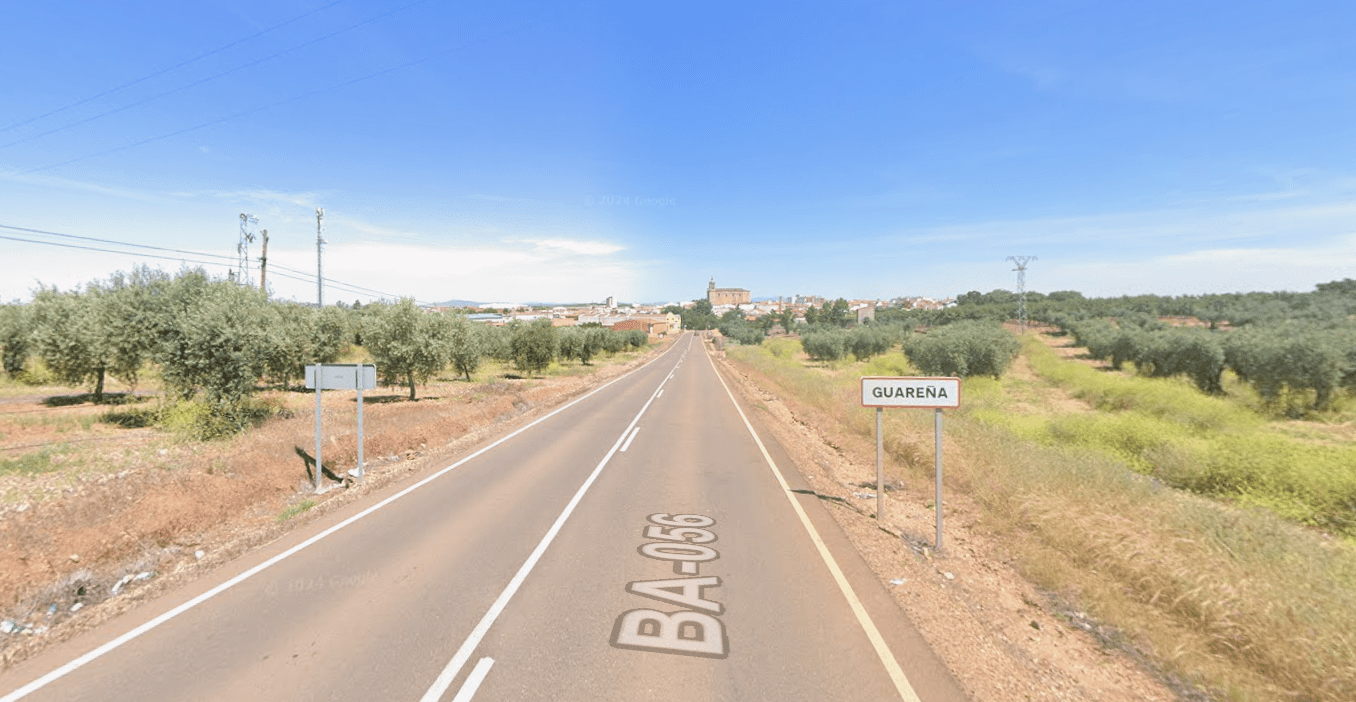 Corte de tráfico en la C.P. BA-056, entre Cristina a Guareña