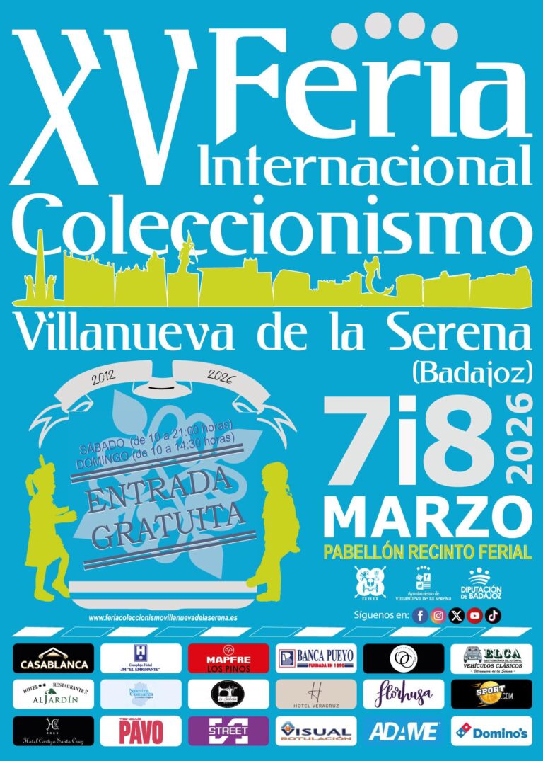 La Diputación de Badajoz colabora con la Feria del Coleccionismo de Villanueva de la Serena
