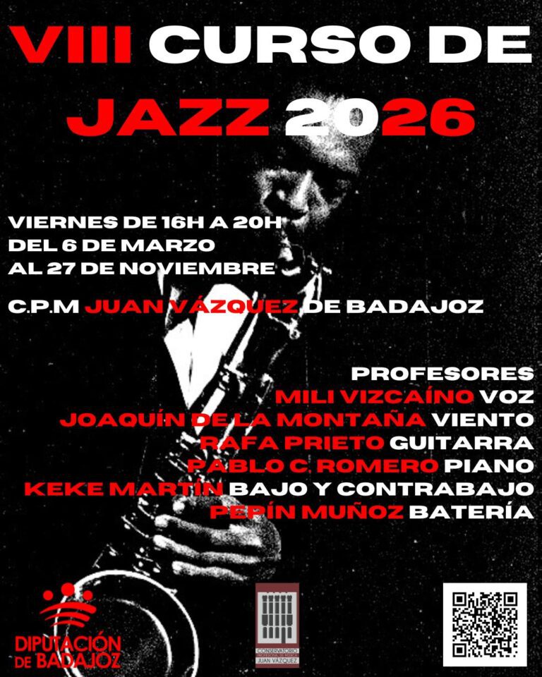 El Conservatorio Profesional “Juan Vázquez” abre la convocatoria del VIII Curso de Jazz