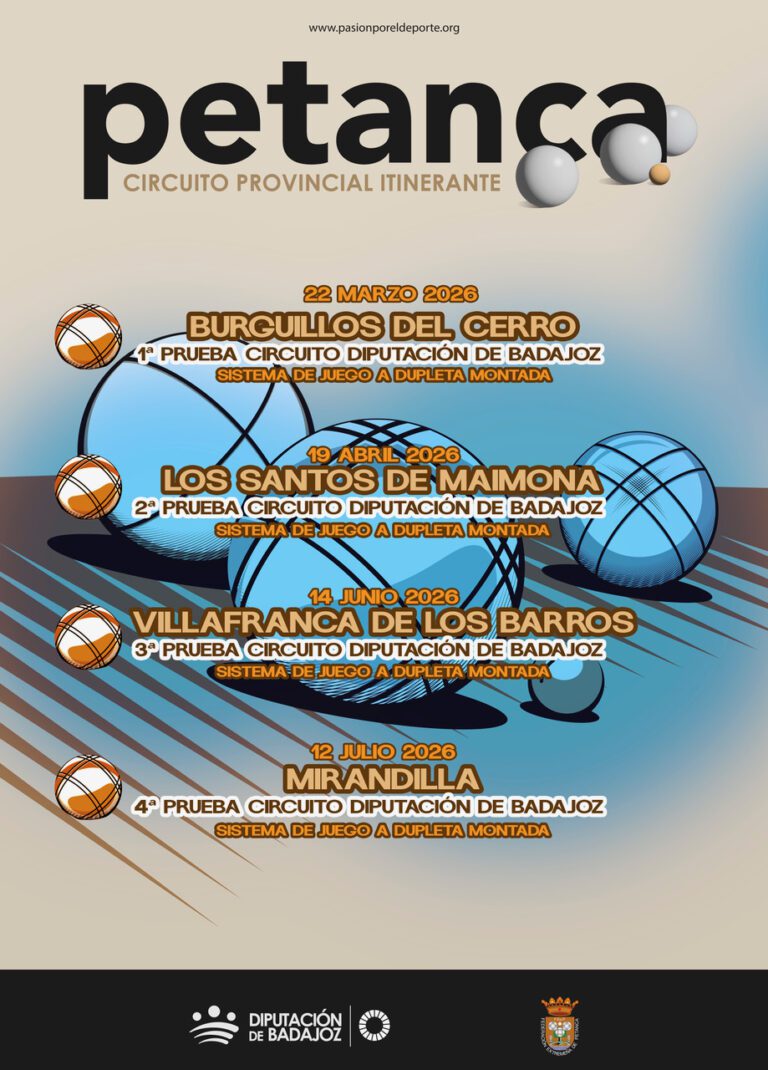La Diputación de Badajoz estrena su Circuito de Petanca con cuatro sedes