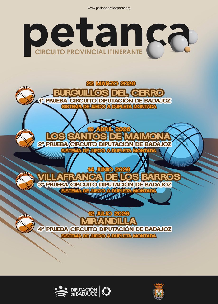 La Diputación de Badajoz estrena su Circuito de Petanca con cuatro sedes
