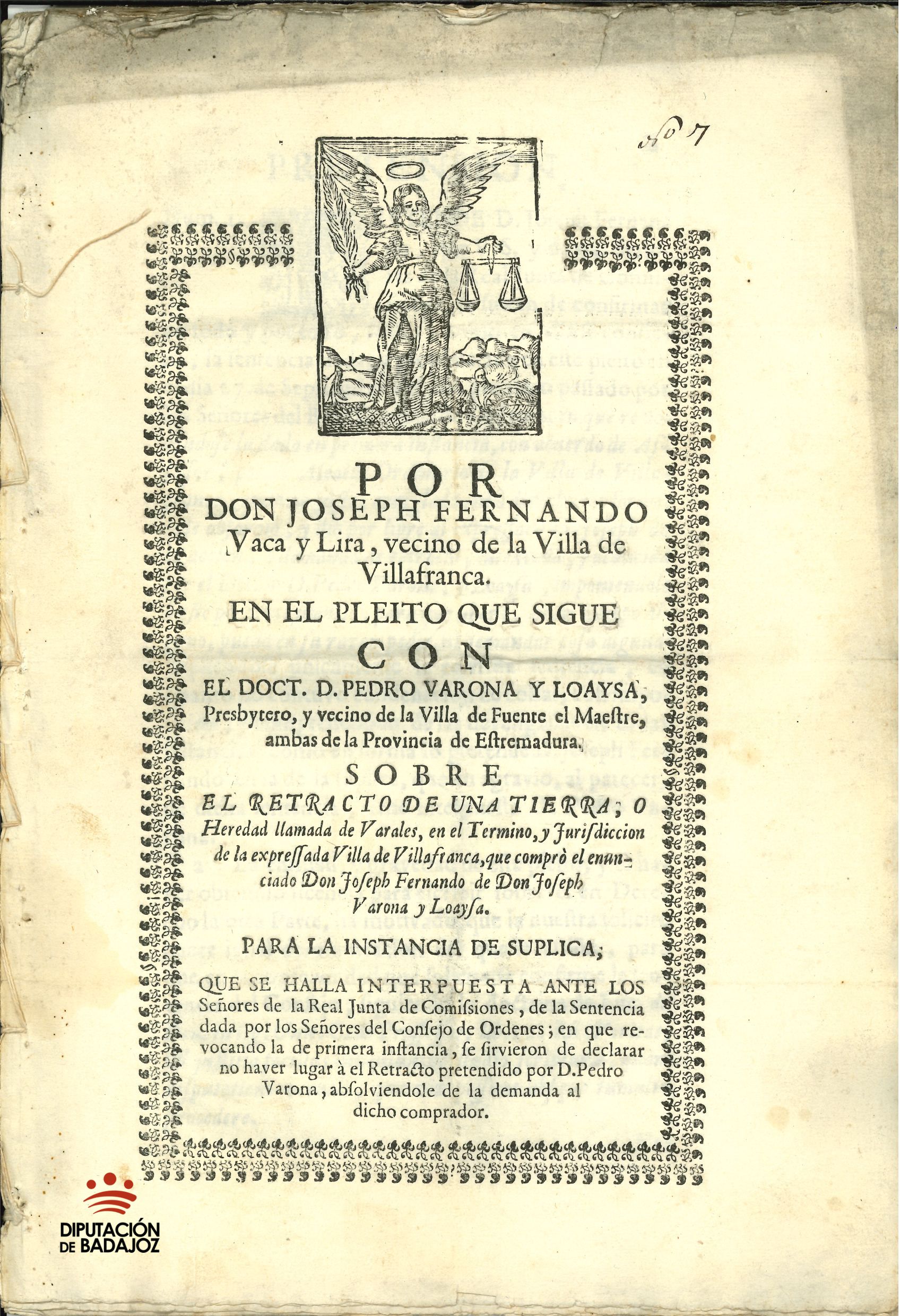 La Diputación de Badajoz recibe el fondo documental de la familia Vargas Zúñiga-Ceballos Zúñiga