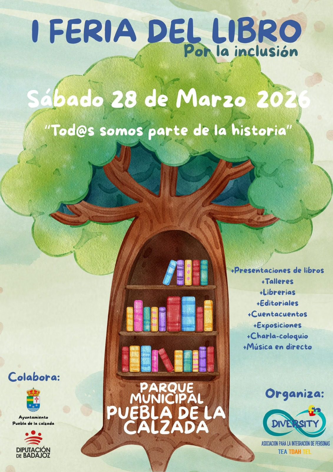 Puebla de la Calzada celebra este fin de semana su I Feria del Libro por la Inclusión