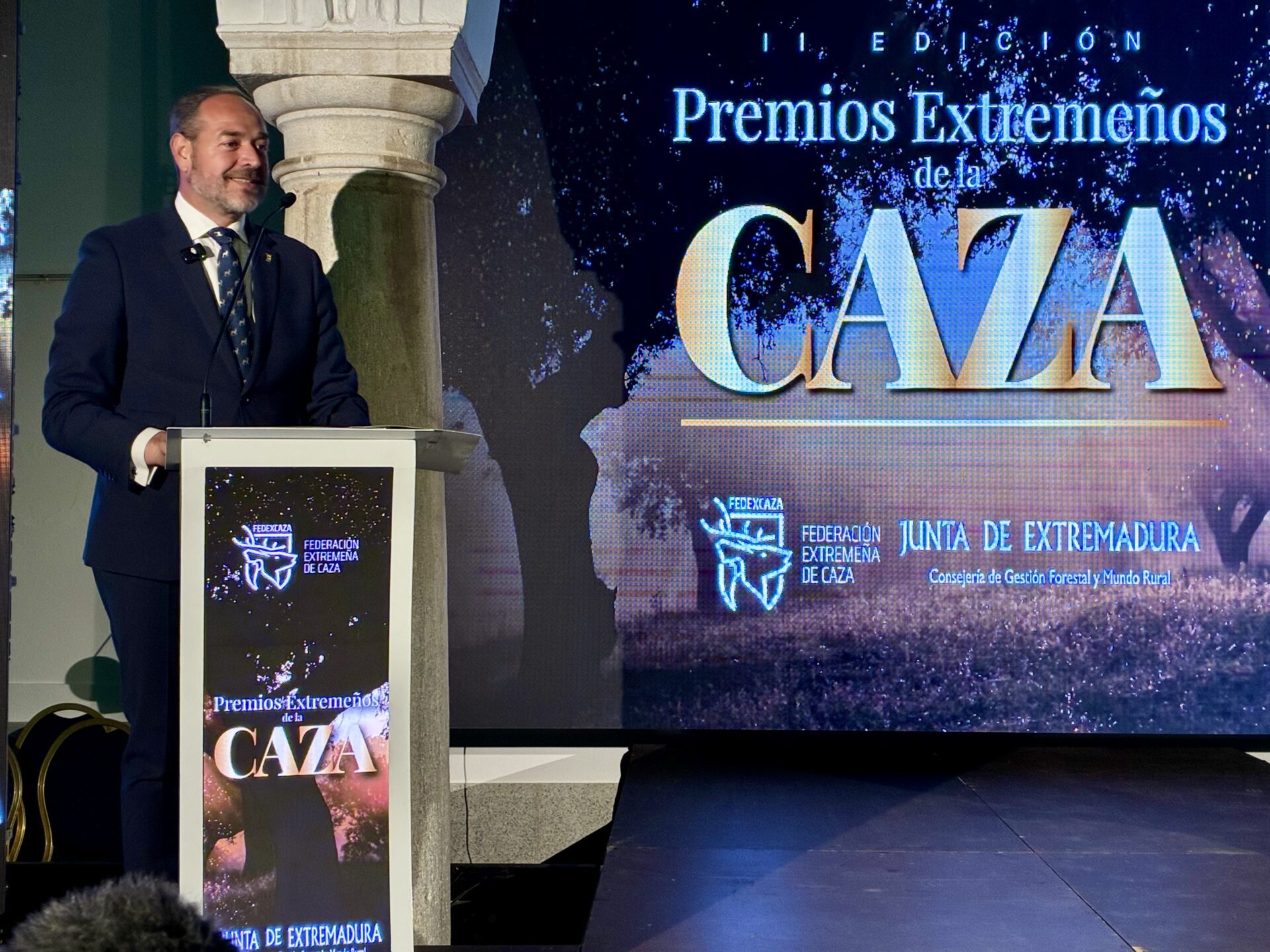«La caza llena pueblos cada fin de semana», destaca el consejero de Gestión Forestal en funciones en la entrega de los II Premios extremeños de la caza