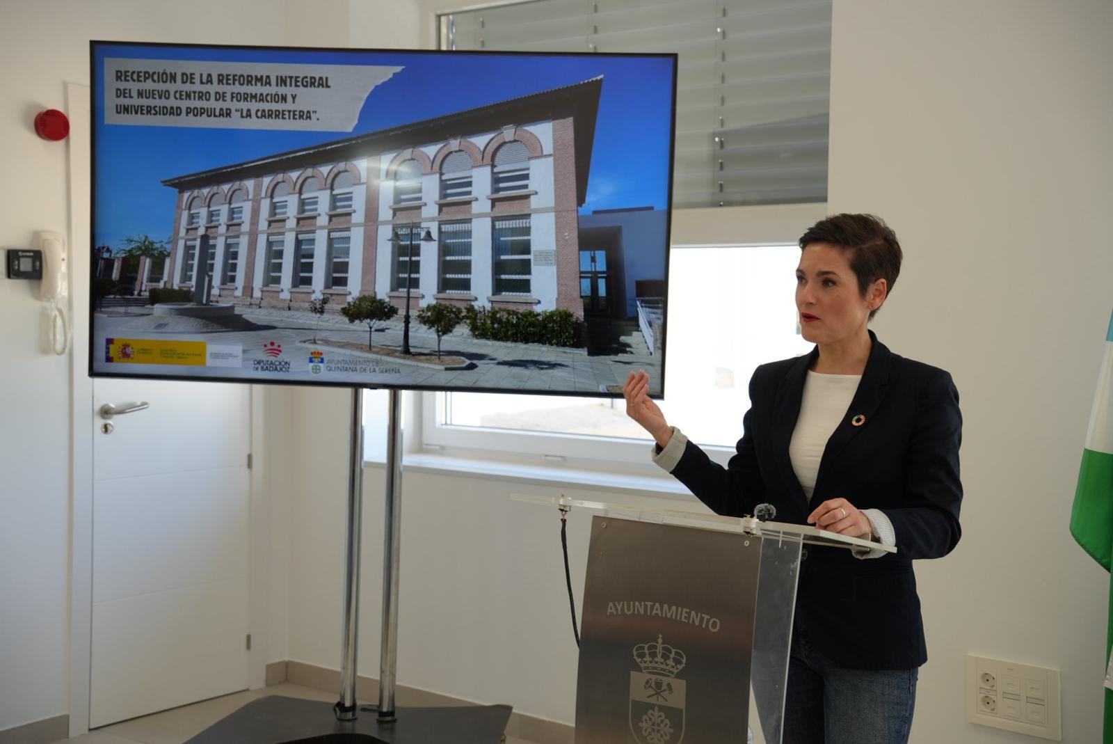 La Diputación de Badajoz colabora en la reforma integral del nuevo centro de formación de Quintana de la Serena