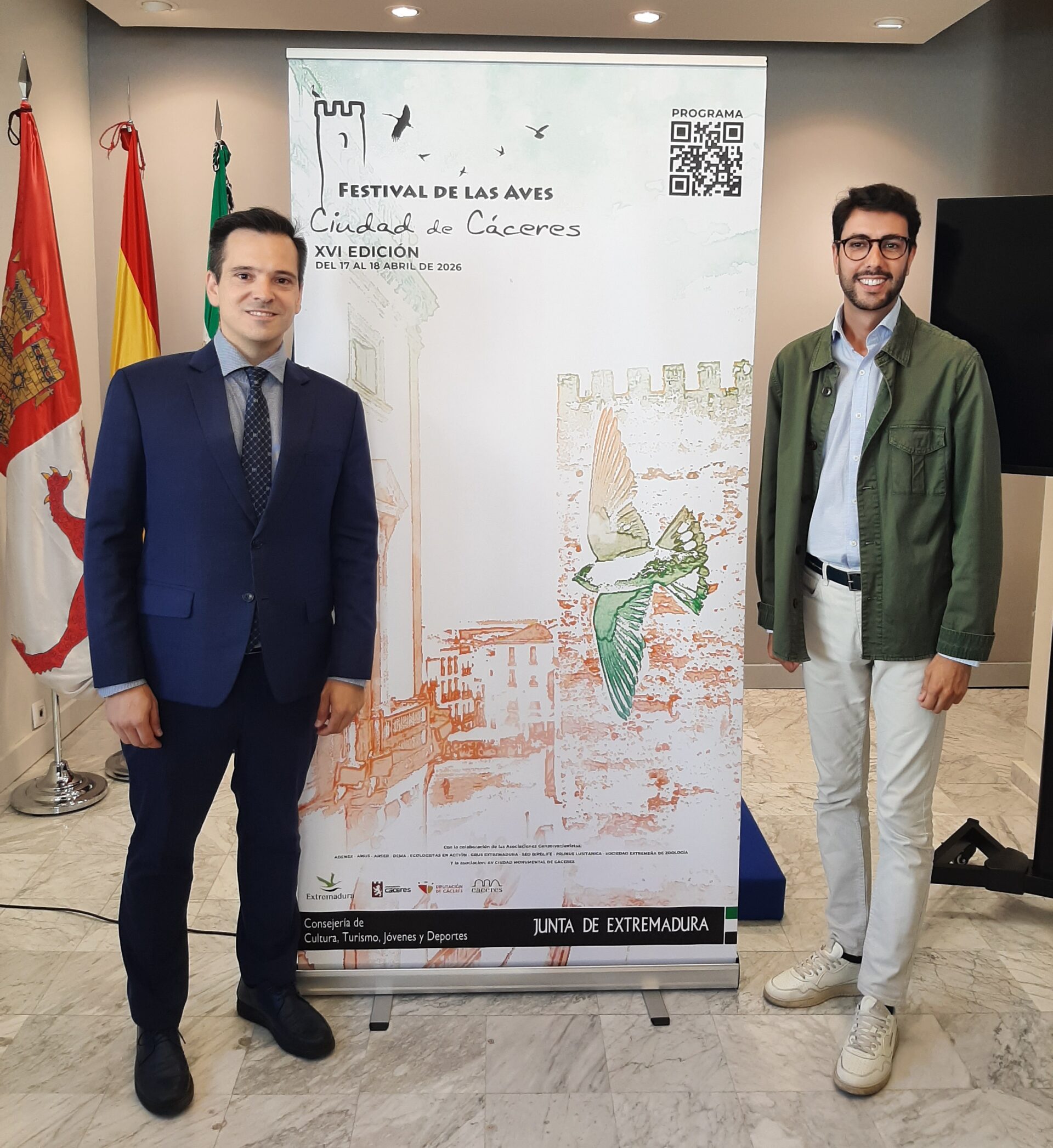 La Junta presenta una nueva edición del Festival de las Aves ‘Ciudad de Cáceres’, que se celebrará el 17 y 18 de abril