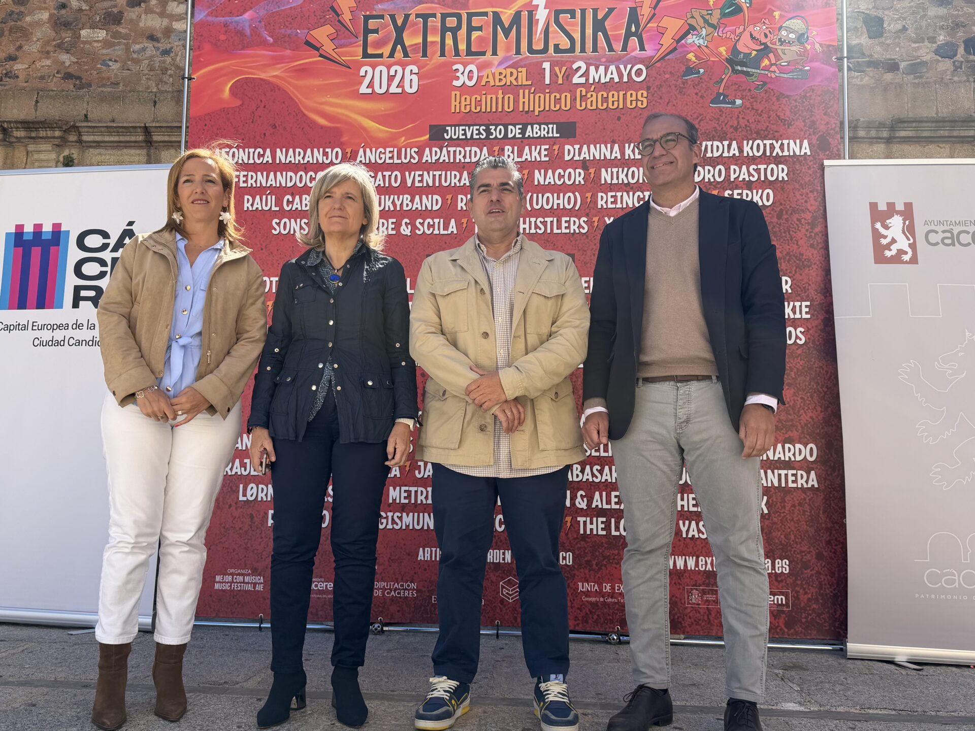 La Junta de Extremadura respalda Extremúsika 2026, que reunirá a más de 60 artistas en Cáceres durante el puente de mayo
