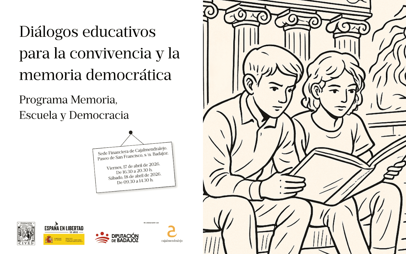 La Diputación de Badajoz impulsa el Diálogo Educativo sobre memoria democrática y convivencia de la Fundación CIVES