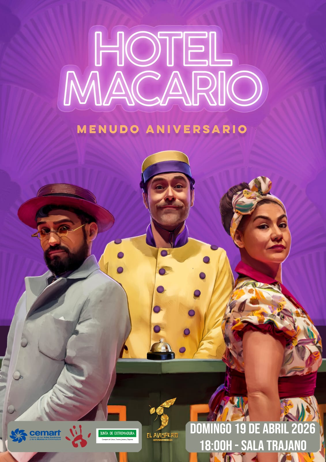 La Sala Trajano propone un viaje en el tiempo con el espectáculo de clown familiar ‘Hotel Macario’