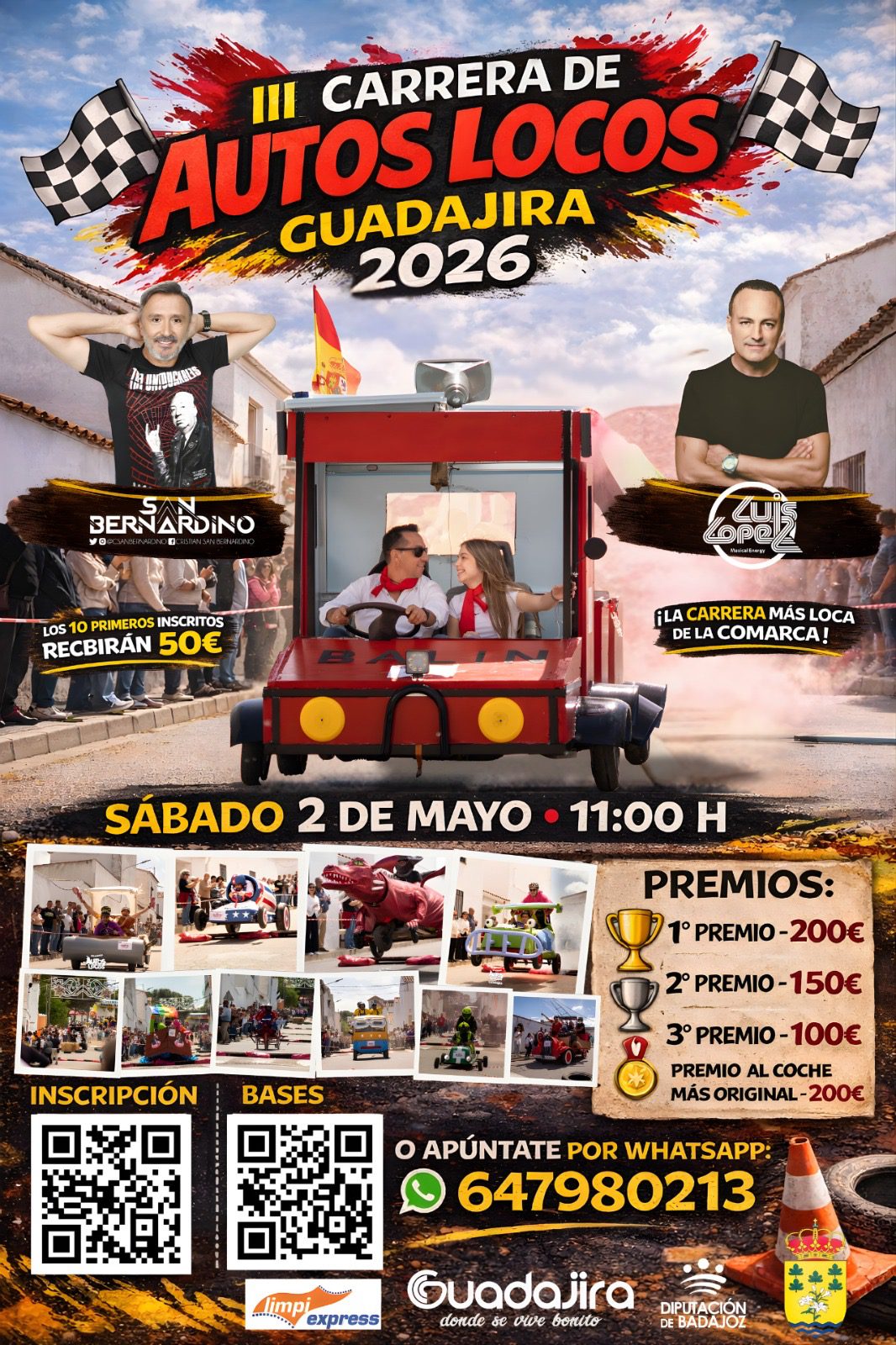Los ´Autos Locos´ vuelven a protagonizar una jornada de diversión en Guadajira el próximo 2 de mayo