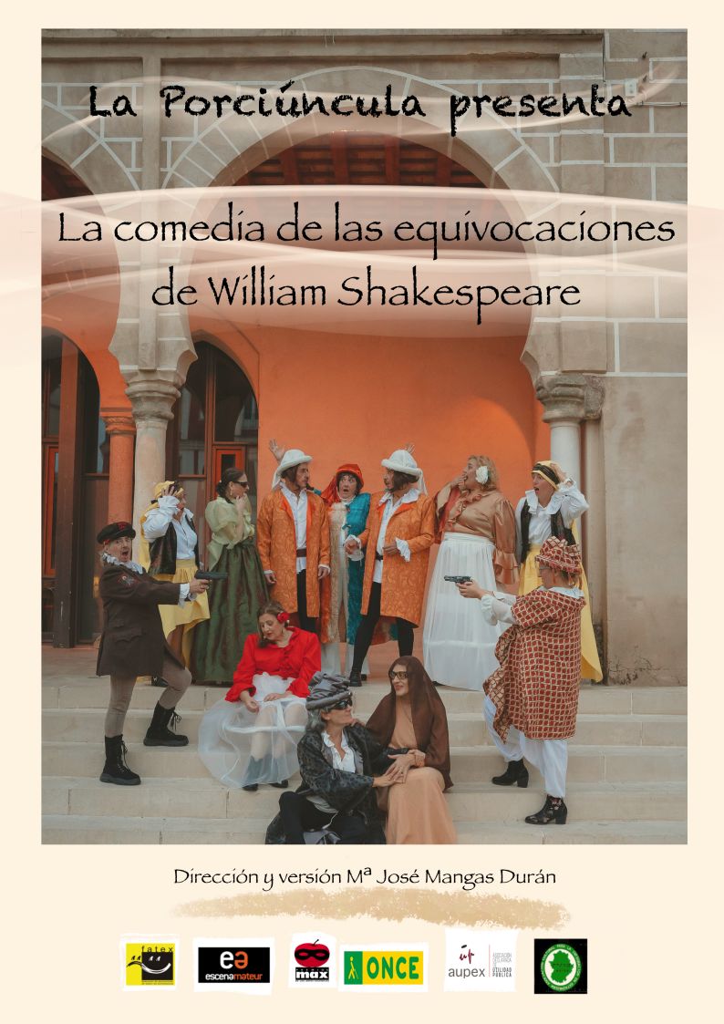 La compañía pacense La Porciúncula lleva a la Sala Trajano la adaptación de la obra de Shakespeare ‘La comedia de las equivocaciones’