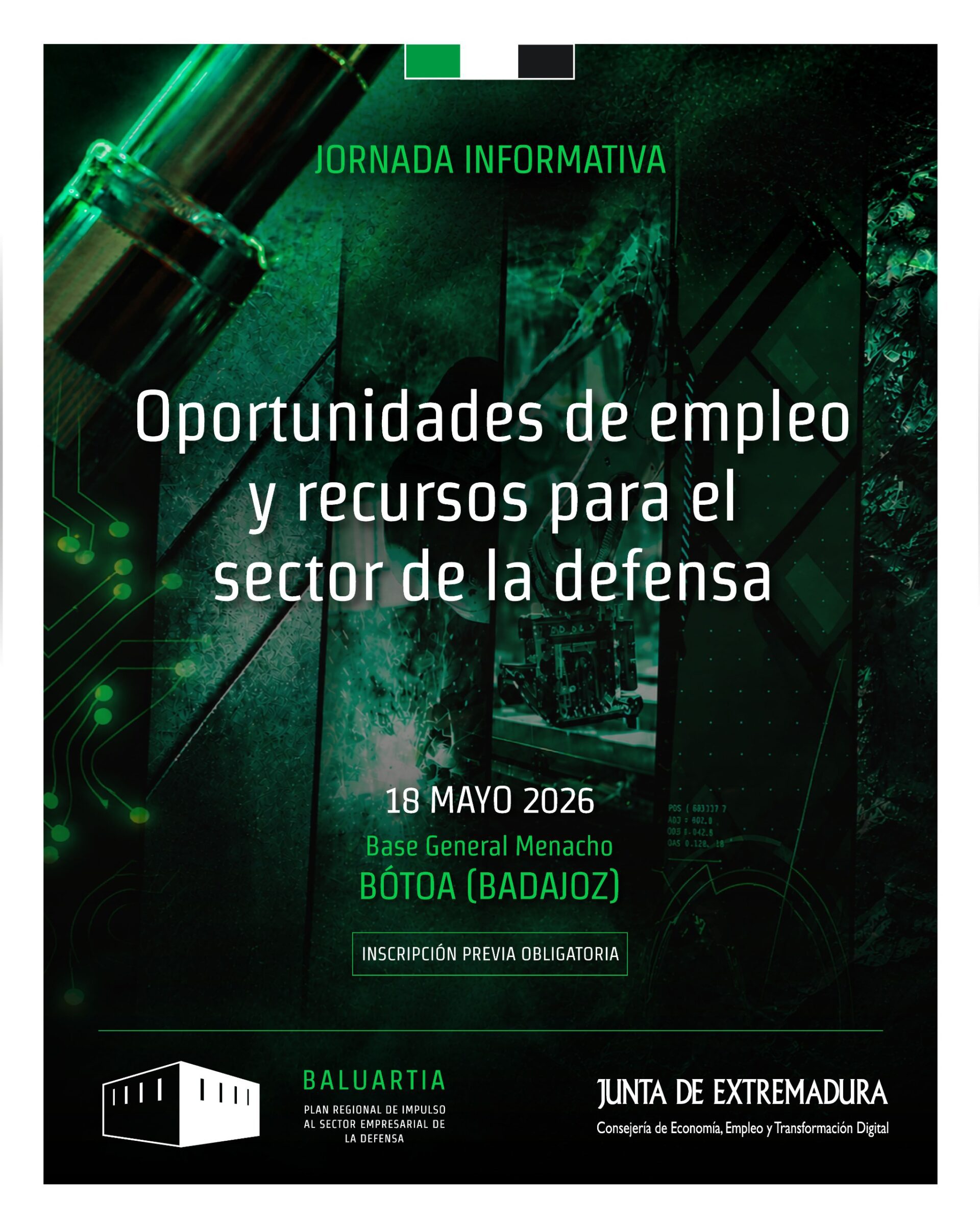 La Junta de Extremadura organiza una jornada para analizar las oportunidades de empleo y desarrollo empresarial en el sector de la defensa