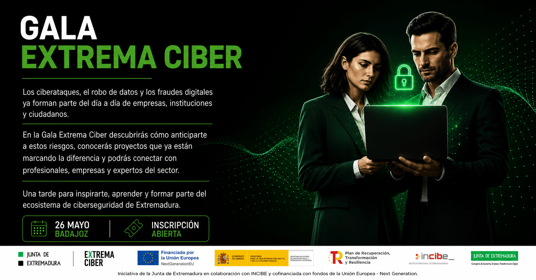 La Gala Extrema Ciber reunirá en Badajoz el próximo 26 de mayo al ecosistema regional de innovación y ciberseguridad